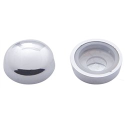 UP70088-Chrome Plastic Snap-On Screw Cover For 10 And 12 Screws (10-Pack)