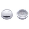 UP70088-Chrome Plastic Snap-On Screw Cover For 10 And 12 Screws (10-Pack)
