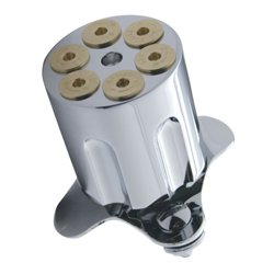 UP70106-Chrome Aluminum Gun Cylinder Steering Wheel Spinner