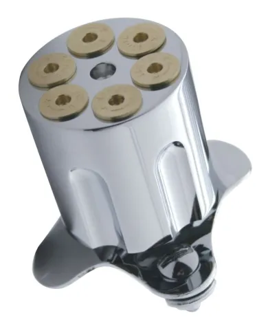 UP70106-Chrome Aluminum Gun Cylinder Steering Wheel Spinner