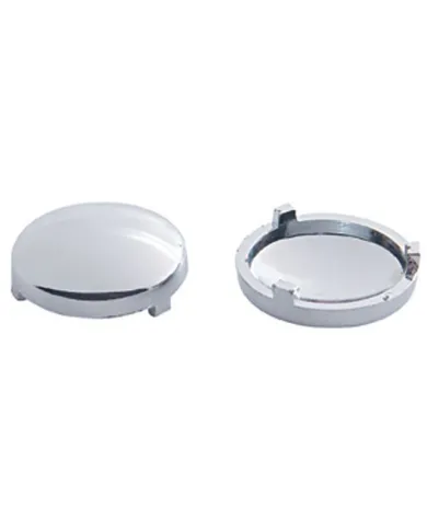UP70195-Chrome Plastic Covers For 3/4" Round Vinyl Button For Most Freightliner & International (Card of 10)