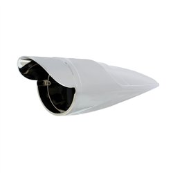 UP30605B-Chrome LED Cab Light Housing With Visor For Grakon 1000 Style Light (Bulk)
