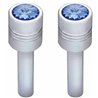 UP70211-Chrome Door Lock Knob With 9/16" Blue Crystal (2-Pack)