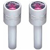 UP70213-Chrome Door Lock Knob With 9/16" Purple Crystal (2-Pack)