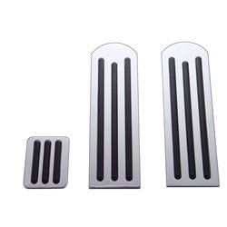 UP70258-Chrome Pedal Set With Black Insert For Peterbilt