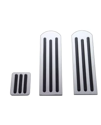UP70258-Chrome Pedal Set With Black Insert For Peterbilt