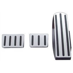 UP70259-Freightliner Chrome Pedal Set - Black Insert