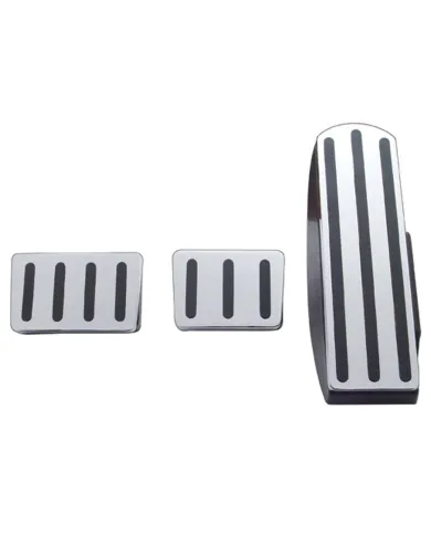 UP70259-Freightliner Chrome Pedal Set - Black Insert