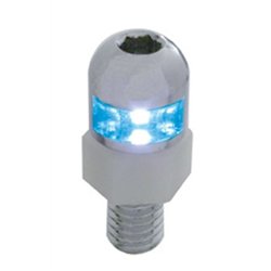 UP70301-Single LED License Plate Fasteners - Blue LED (2-Pack)