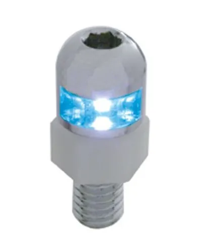 UP70301-Single LED License Plate Fasteners - Blue LED (2-Pack)
