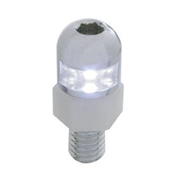 UP70303-Single LED License Plate Fasteners - White LED (2-Pack)