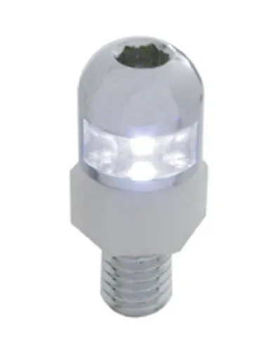 UP70303-Single LED License Plate Fasteners - White LED (2-Pack)