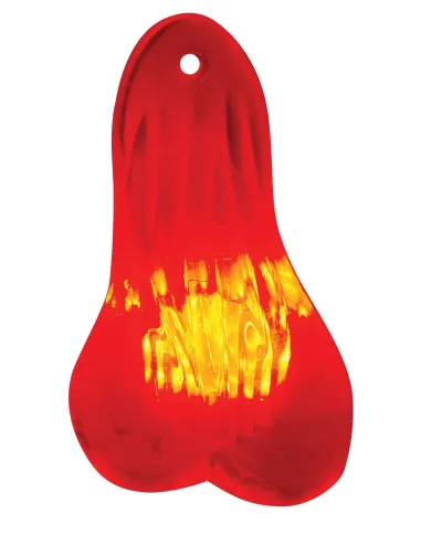 UP70390-8-1/4" Tall Large Low-Hanging Rubber Balls With LED Light - Red LED