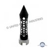 UP70587-Thread-On Daytona Style Spike Gearshift Knob With 13/15/18 Speed Adapter - Black/Vertical
