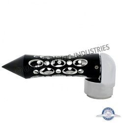 UP70588-Thread-On Daytona Style Spike Gearshift Knob With 13/15/18 Speed Adapter - Black/Horizontal