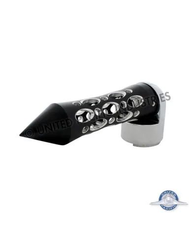 UP70588-Thread-On Daytona Style Spike Gearshift Knob With 13/15/18 Speed Adapter - Black/Horizontal