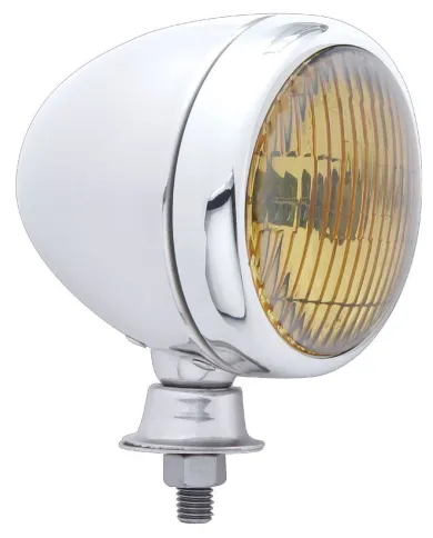 UP30649-Chrome Teardrop Spot Light With Amber Lens