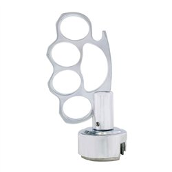 UP70599-Thread-On Knuckle Gearshift Knob With Chrome 13/15/18 Speed Adapter - Chrome