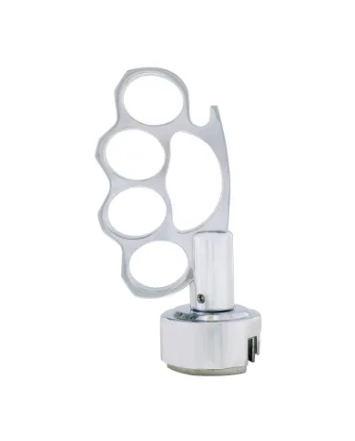 UP70599-Thread-On Knuckle Gearshift Knob With Chrome 13/15/18 Speed Adapter - Chrome