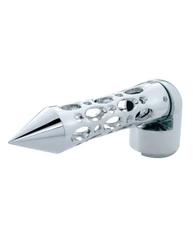 UP70607-Daytona Style Spike Gearshift Knob With 13/15/18 Speed Adapter - Chrome/Horizontal