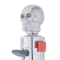 UP70611-Skull Head Gearshift Knob With 13/15/18 Speed Adapter - Chrome
