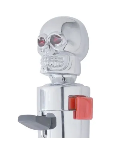 UP70611-Skull Head Gearshift Knob With 13/15/18 Speed Adapter - Chrome