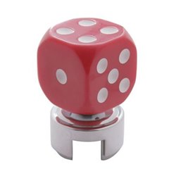 UP70615-Red Dice Gearshift Knob With 13/15/18 Speed Adapter