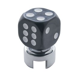 UP70617-Black Dice Gearshift Knob With 13/15/18 Speed Adapter