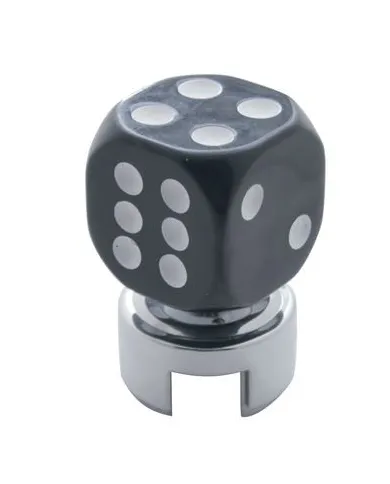 UP70617-Black Dice Gearshift Knob With 13/15/18 Speed Adapter