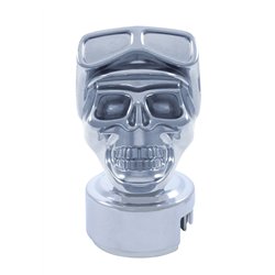 UP70642-Skull Biker Gearshift Knob With 13/15/18 Speed Adapter - Chrome