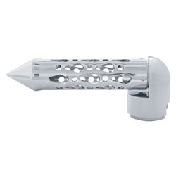 UP70647-Brooklyn Style Spike Gearshift Knob With 13/15/18 Speed Adapter - Chrome/Horizontal