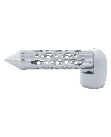 UP70647-Brooklyn Style Spike Gearshift Knob With 13/15/18 Speed Adapter - Chrome/Horizontal