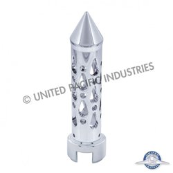 UP70649-Brooklyn Style Spike Gearshift Knob With 13/15/18 Speed Adapter - Chrome/Vertical