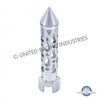 UP70649-Brooklyn Style Spike Gearshift Knob With 13/15/18 Speed Adapter - Chrome/Vertical