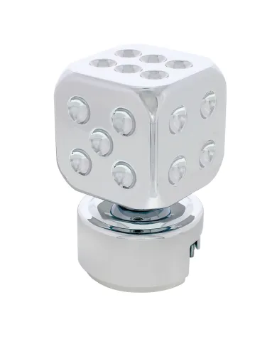 UP70654-Dice Gearshift Knob With 13/15/18 Speed Adapter - Chrome