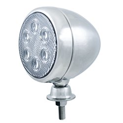 UP30659-6 High Power LED Round Work Light With Teardrop Style Chrome Housing