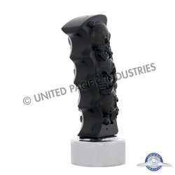 UP70668-Skulls Pistol Grip Gearshift Knob With 13/15/18 Speed Adapter - Black