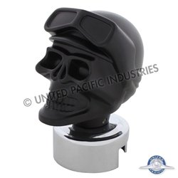 UP70669-Skull Biker Gearshift Knob With 13/15/18 Speed Adapter - Black