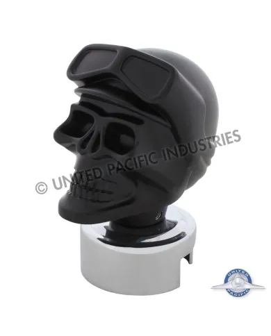 UP70669-Skull Biker Gearshift Knob With 13/15/18 Speed Adapter - Black