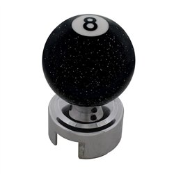 UP70686-Number 8 Pool Ball Gearshift Knob With Glitter For 13/15/18 Speed Eaton Style Shifters