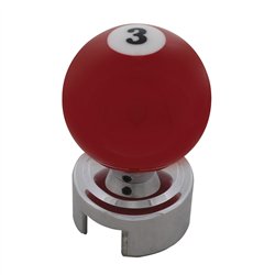 UP70689-Number 3 Pool Ball Gearshift Knob For 13/15/18 Speed Eaton Style Shifters