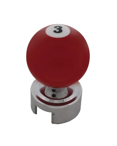 UP70689-Number 3 Pool Ball Gearshift Knob For 13/15/18 Speed Eaton Style Shifters