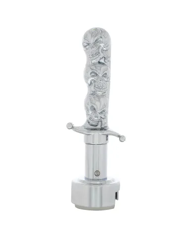 UP70696-Skull Dagger Gearshift Knob With 13/15/18 Speed Adapter - Chrome