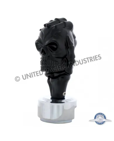 UP70710-Skull Gearshift Knob With 13/15/18 Speed Adapter - Black