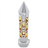 UP70736-Brooklyn Style Spike Gearshift Knob With LED 9/10 Speed Adapter - Chrome/Amber LED