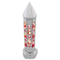 UP70737-Brooklyn Style Spike Gearshift Knob With LED 9/10 Speed Adapter - Chrome/Red LED