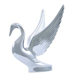 UP72001-Die-Cast Swan Hood Ornament - Chrome