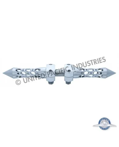 UP72026-Daytona Spike Hood Ornament - Chrome