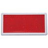 UP30704-Rectangular Quick Mount Reflector With Chrome Bezel - Red