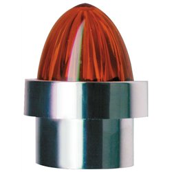 UP86069-Watermelon Lens Bumper Guide Top With Chrome Base - Amber (2-Pack)